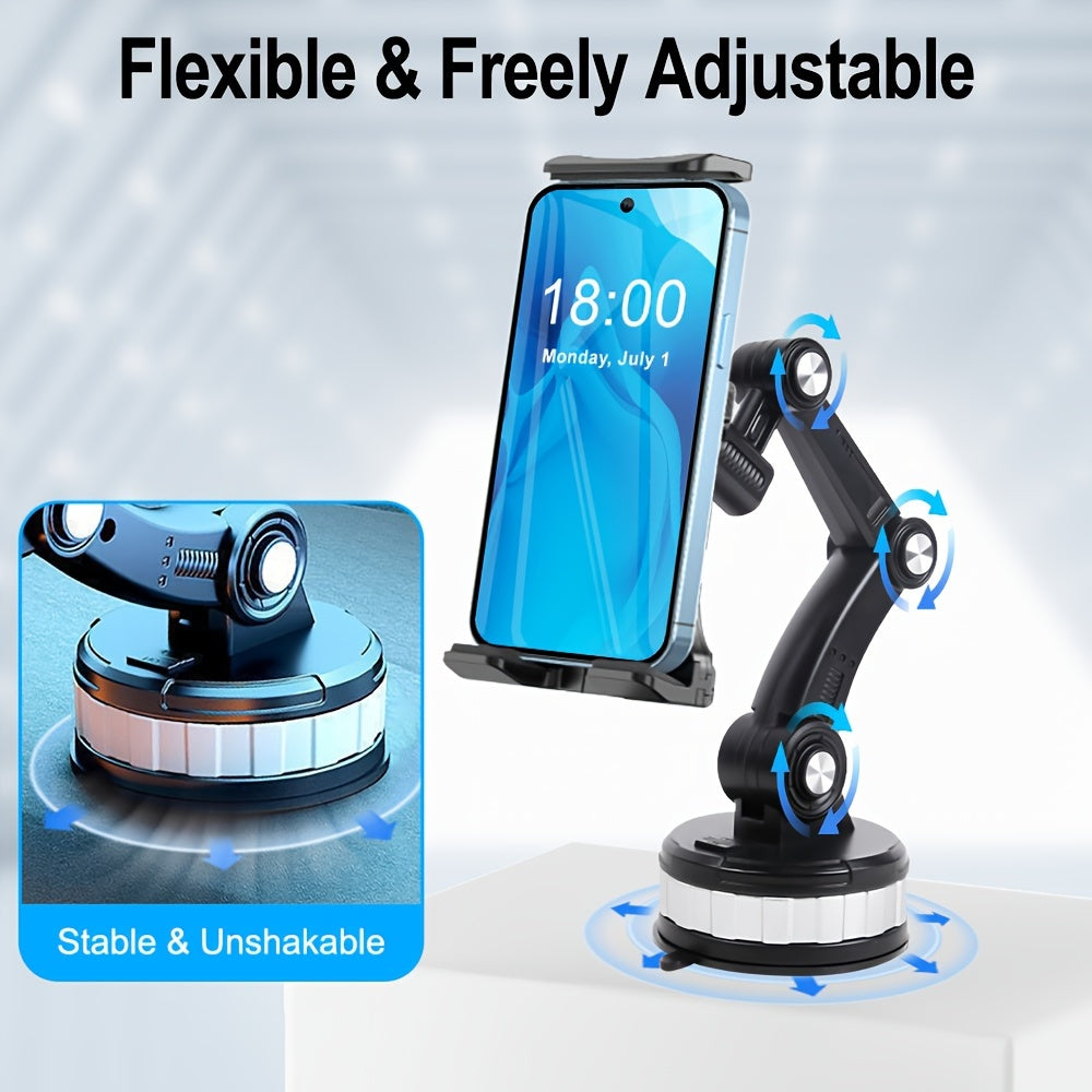 Car Suction Cup Tablet Holder Phone Mount for Car Adjustable Arm Compatible with 10-33cm Devices