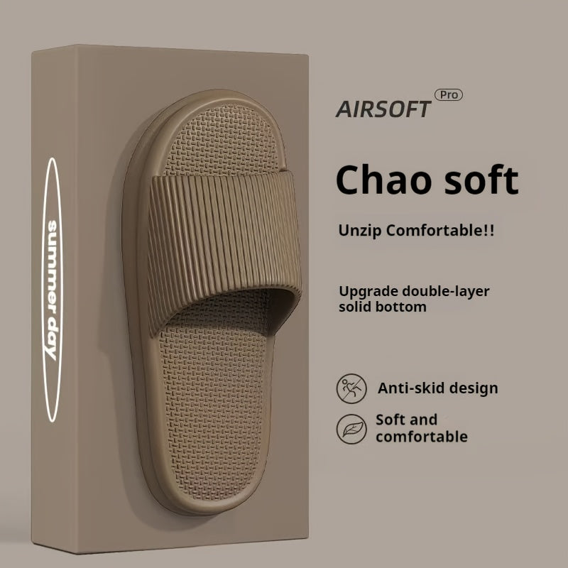 Women’s Black EVA Slip-On Slippers for Indoor Outdoor Comfort