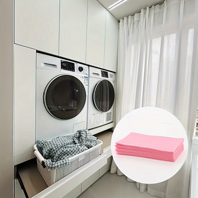 150 hojas de detergente para ropa rosa para lavado a mano y a máquina