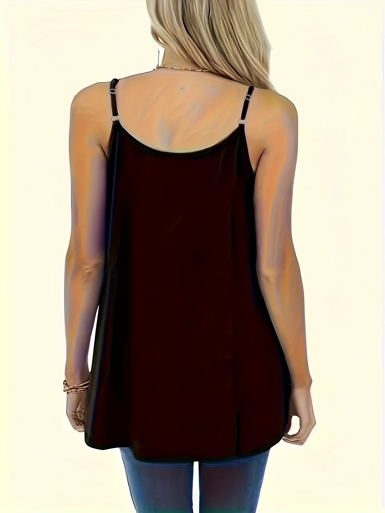 Women's Summer Casual Solid Color Three-Piece Vest Set with Pleated Straps