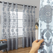 Jacquard Embroidered Sheer Curtain for Living Room Bedroom Balcony