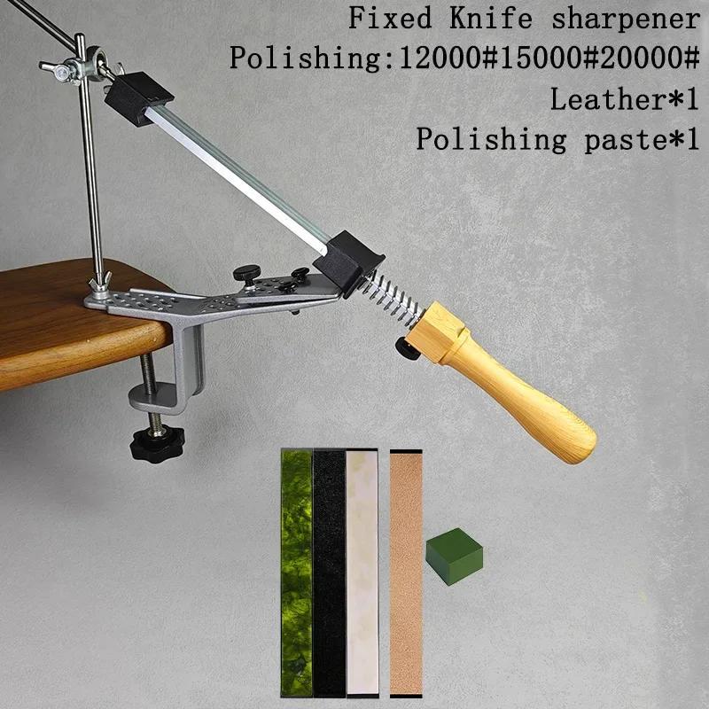 Angle Fixed Knife Sharpener System with Diamond Whetstone and Guide for Kitchen and Woodworking Tools