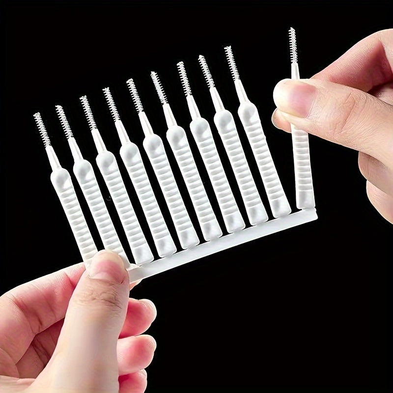 10 Pcs White Shower Head Cleaning Brushes Multi-Functional Nozzle Gap Tools