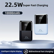 Small Portable Power Bank 10000mAh Fast Charging Dual Input Output Compatible with Android and iPhone