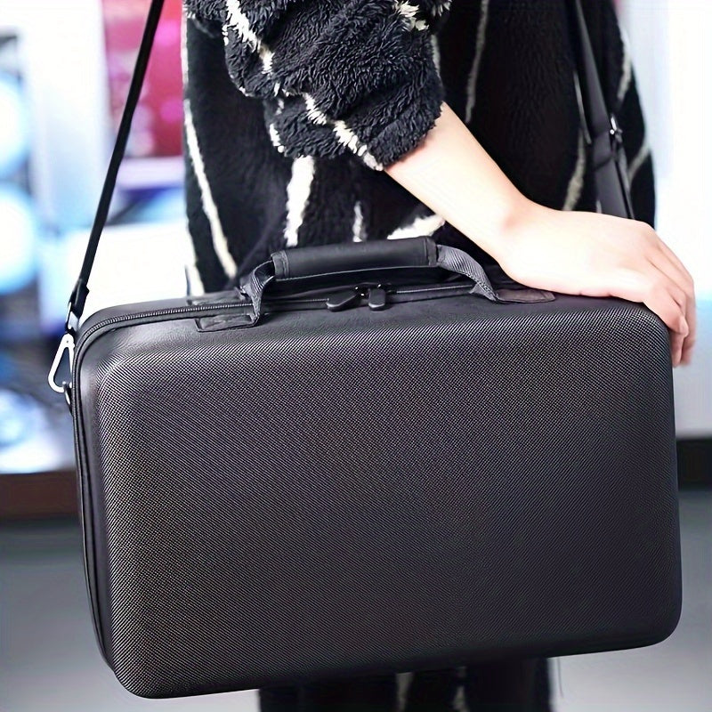 Waterproof EVA Carrying Case for PS5 and PS5 Slim with Shoulder Strap Black