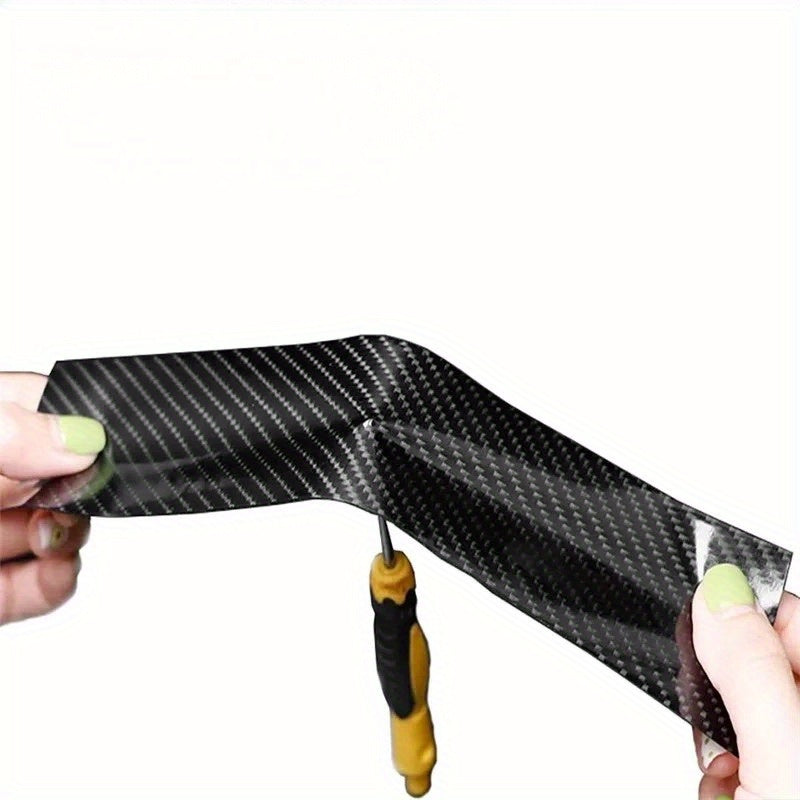 Car Door Edge Protector Tape Waterproof Scratch-Resistant Black 3D Nano Carbon