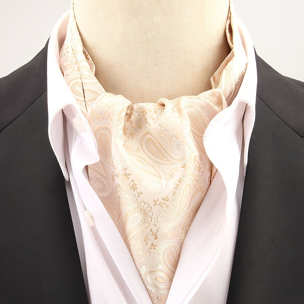 Men's Polka Dot Ascot Cravat Shirt Scarf Polyester for Casual and Formal Wear