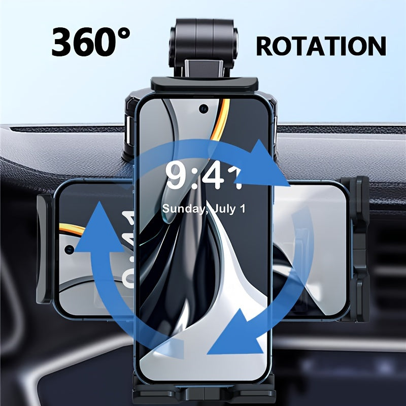 Universal avtomobil telefon va planshet uchun tutqich, sozlanadigan, katta yopishqoq shisha