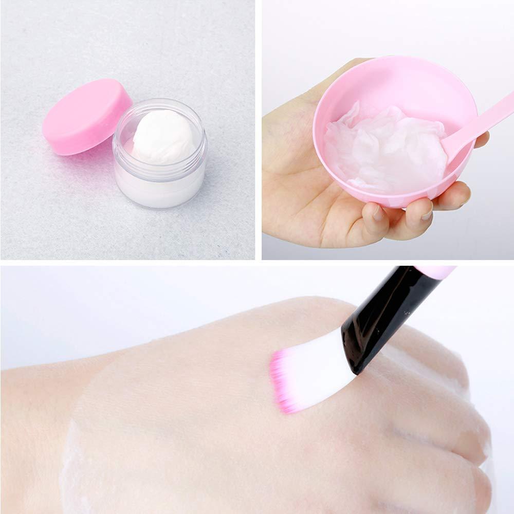 11-Piece DIY Facemask Mixing Tool Set in Pink with Silicone Bowls and Accessories