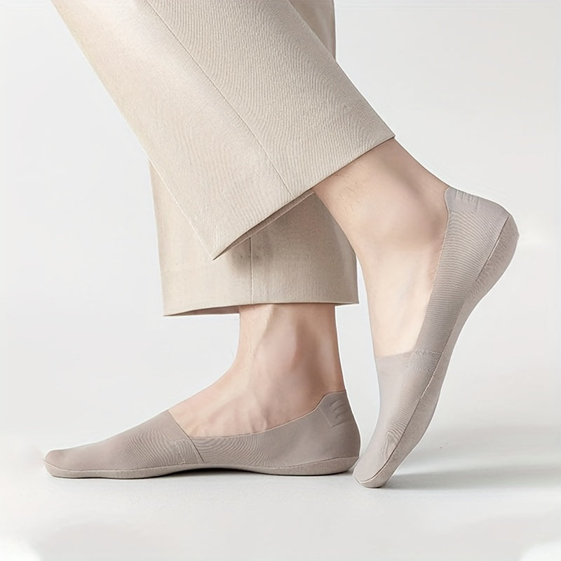 4 Pairs of Breathable Silicone Boat Socks for Summer Sweat-Absorbing Non-Slip