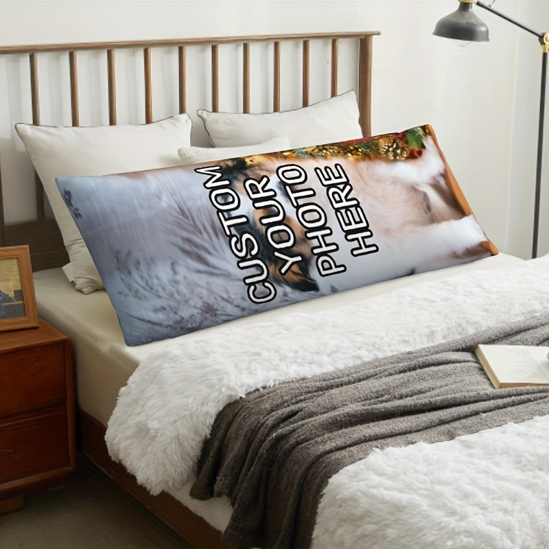Personalized Plush Photo Pillowcase 50.8x137.16cm Double-Sided Home Decor Gift