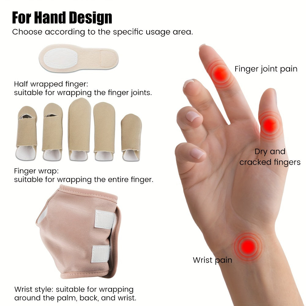 Organic Castor Oil Pack Wrap Kit for Fingers and Hands Reusable Adjustable