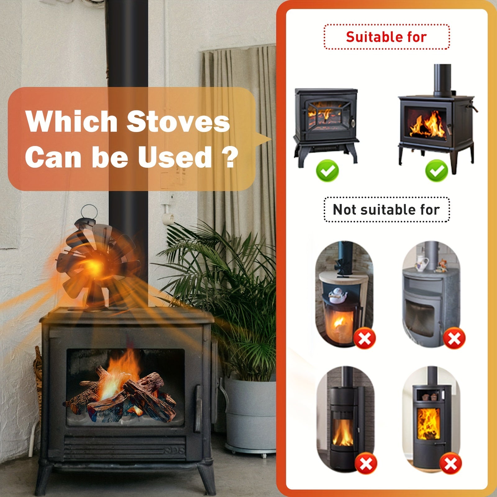 Alüminium Kamin Fanati, Kema Dizayni bilan, 8 Pichoq, 200 CFM, Yuqori Tezlik