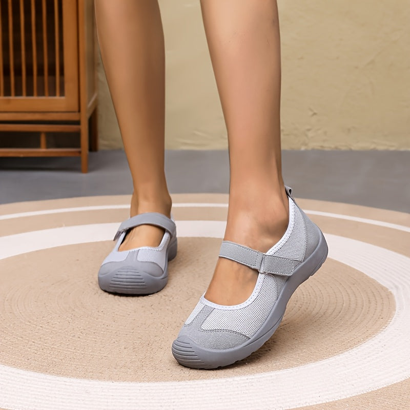 Zapatos planos negros tipo Mary Jane para mujer con correa ajustable y soporte para el arco