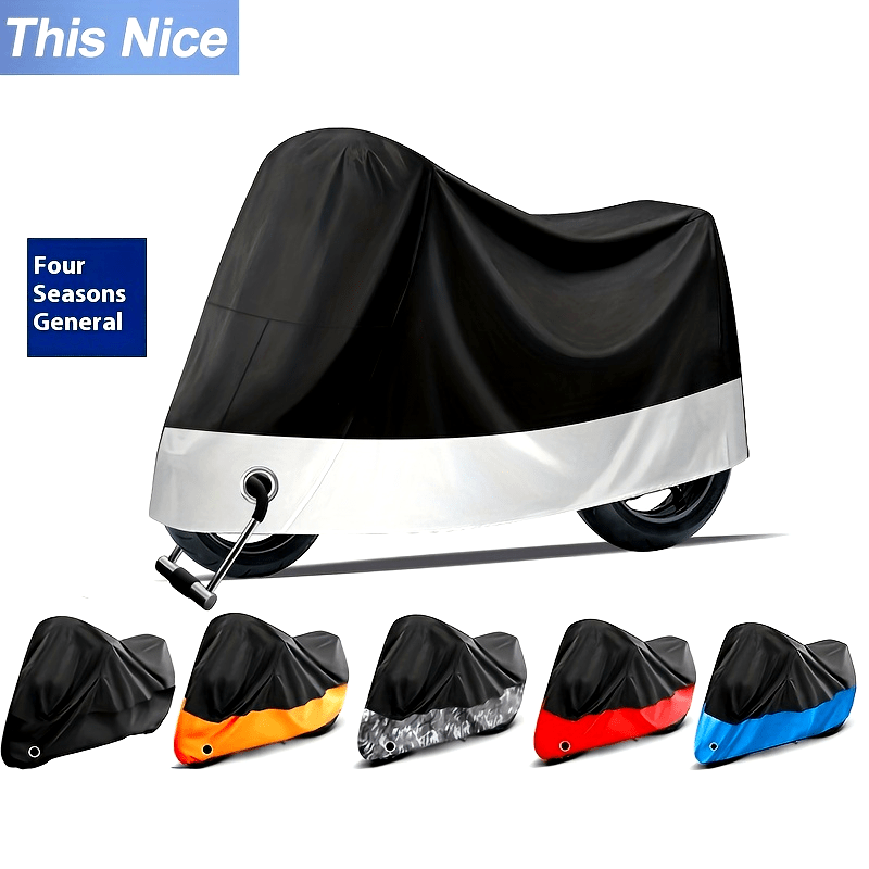 Motorcycle Cover Thick 190T Polyester Waterproof Weatherproof Safety Keyhole