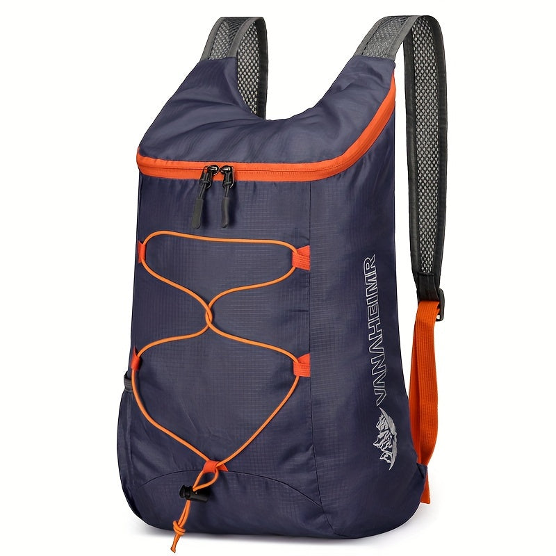 Mochila deportiva impermeable de nylon para hombres para senderismo, viajes al aire libre, plegable y ligera