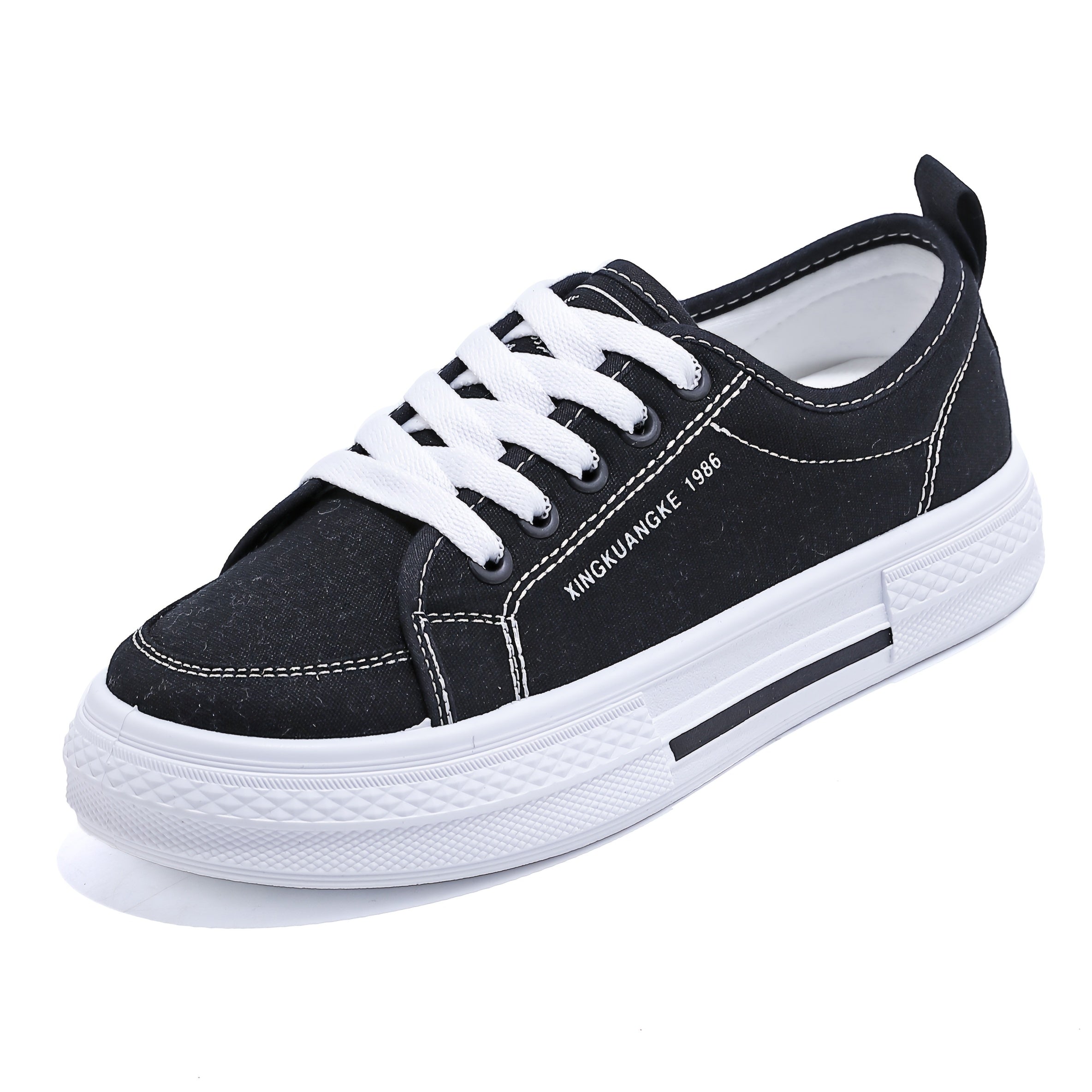 Women's Canvas Flat Shoes, Breathable Slip-On Sneakers, Lightweight and Stylish