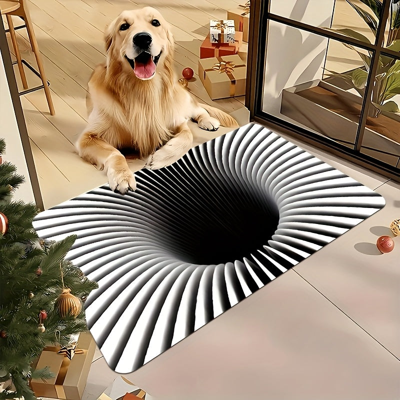 3D Aqlidil O'yin Doormat Qattiq Bo'lmagan Polyester Oson Tozalash Suvga chidamli Kirish Joyi Oshxona Gilam