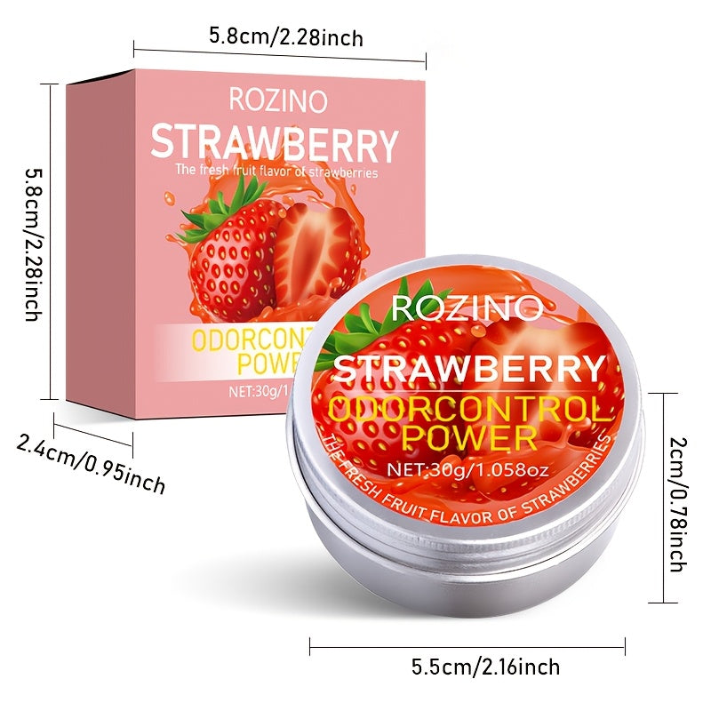 1 шт. Дезодорант ROZINO с ароматом клубники, 30 г - Долговременный контроль запаха, унисекс, боди-стик.