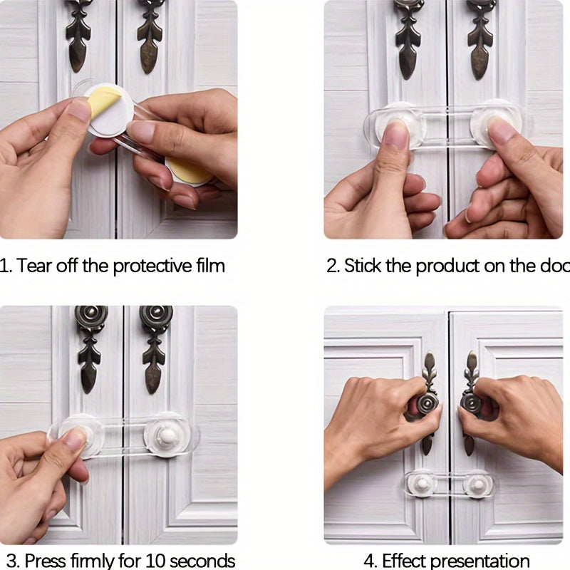 Set of 8 Adjustable Cabinet Locks for Drawers Cupboards Ovens Fridges and Doors