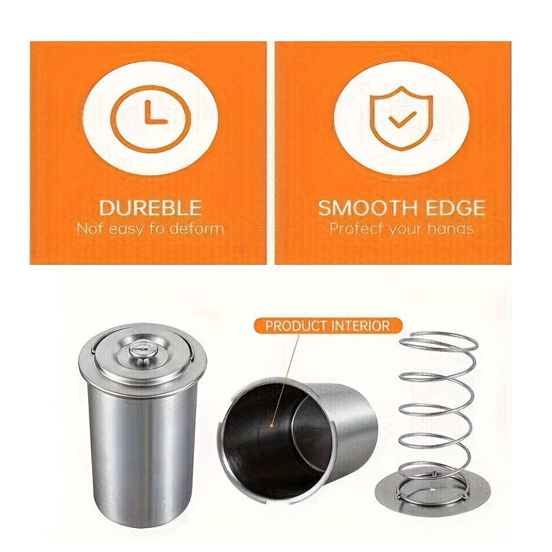 304 Stainless Steel Meat Pressing Barrel with Thermometer and Snap-On Lid