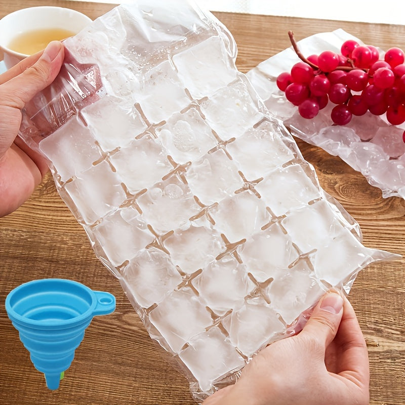 70 Count Disposable Ice Cube Trays with Self-Sealing Lids for Freezing and Refreshing Drinks