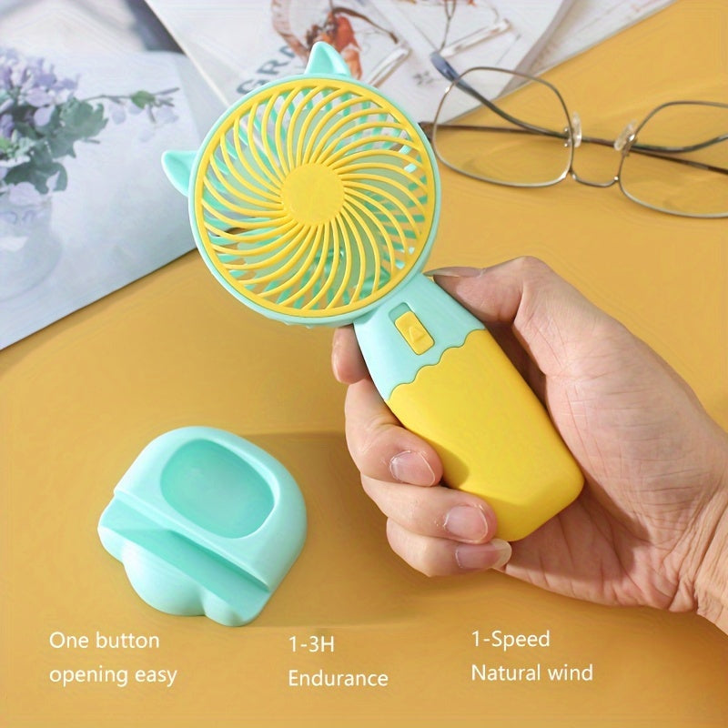 Portable Mini Fan Rechargeable Handheld Wearable for Office Outdoor Travel