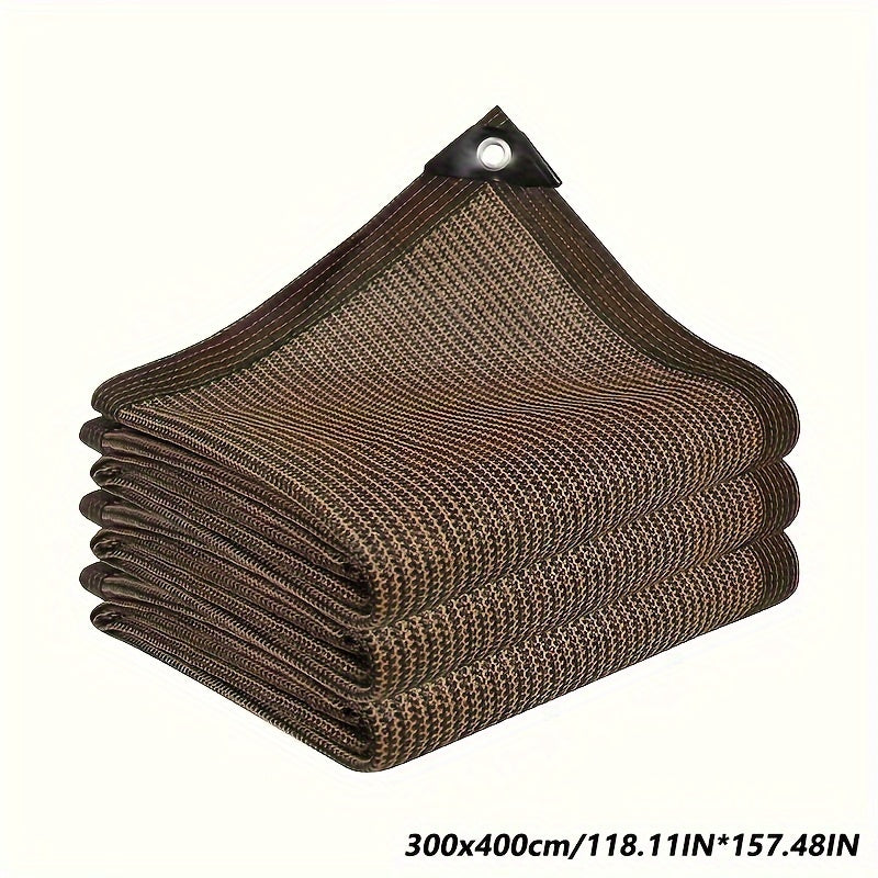 Coffee Color Outdoor Privacy Net Sunshade Garden Privacy Screen Copper Material
