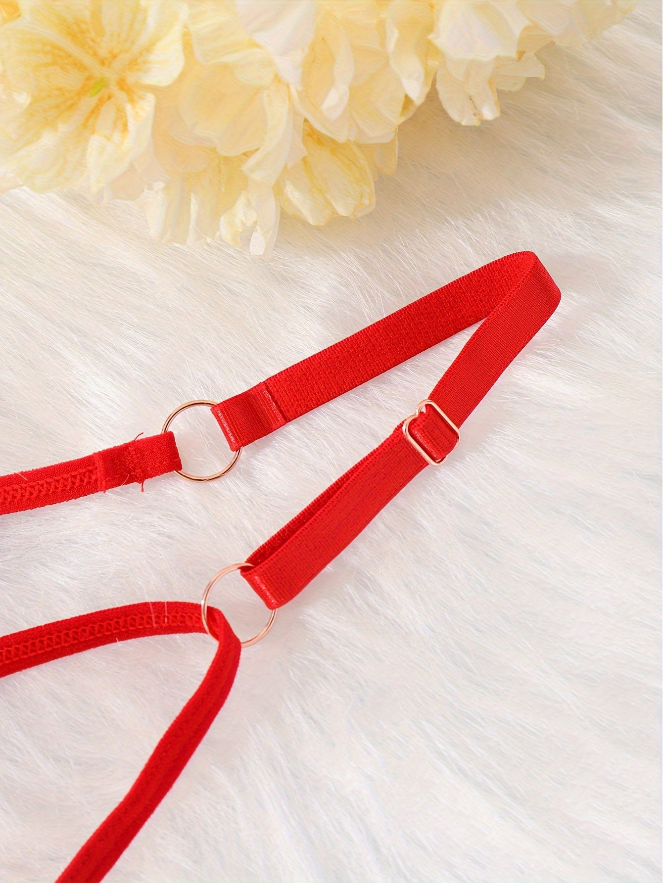 Lingerie Lace Thong with Adjustable Belt Hollowed-Out Waist Sheer Details for Nightclub