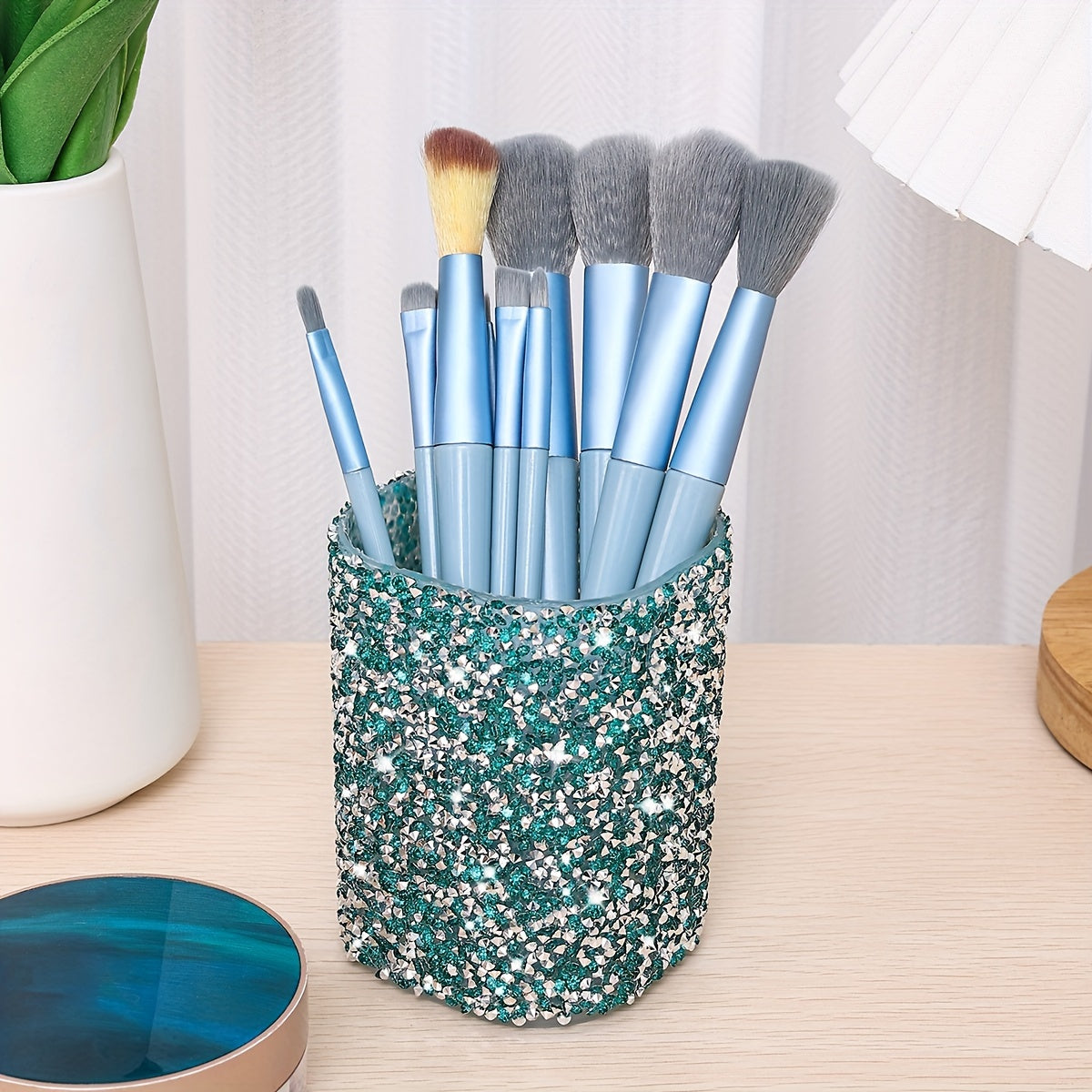 Mueble para maquillaje con almacenamiento multifuncional y espejo