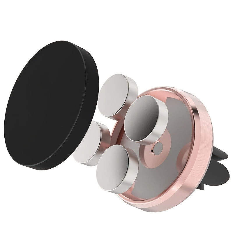 Universal Round Magnetic Car Phone Holder for Dashboard and Air Vent