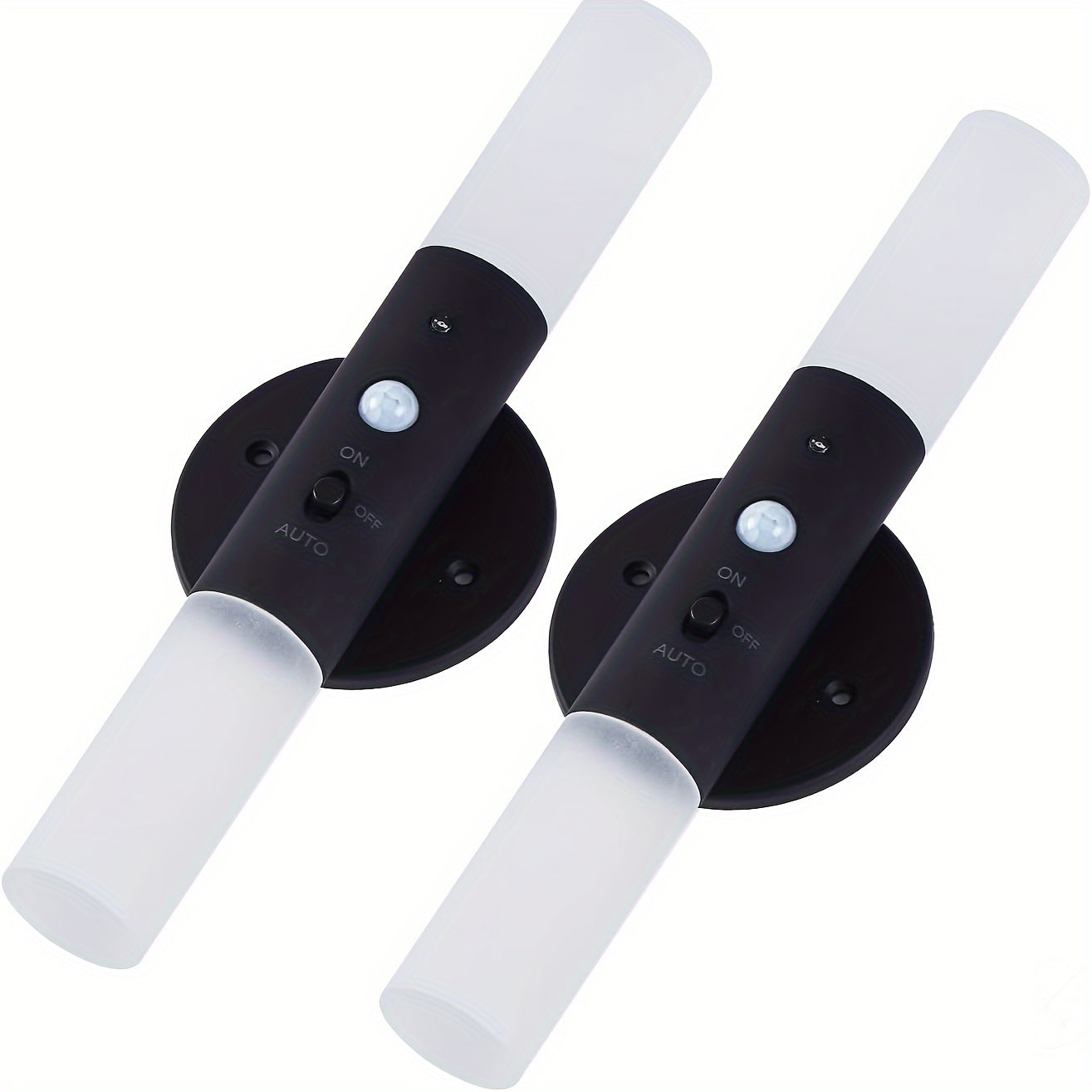 Two-Pack Modern Acrylic Vanity Sconce Lights with Motion Sensor and USB Rechargeable Battery