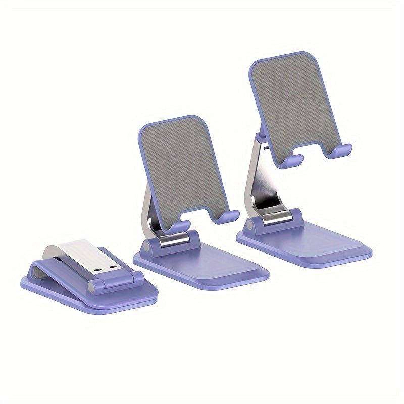 Foldable Metal Phone Stand with 360° Rotation for Phones and Tablets