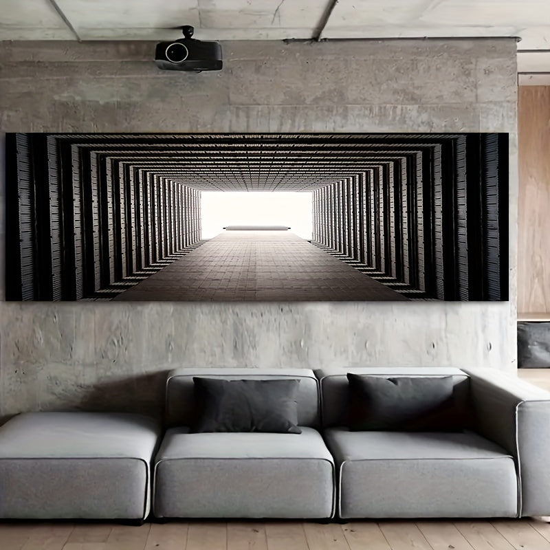 Turli xonalar uchun minimalist kanvas bosma - ramkasiz devor san'ati, bo'shliqni kengaytirish konsepti bilan.