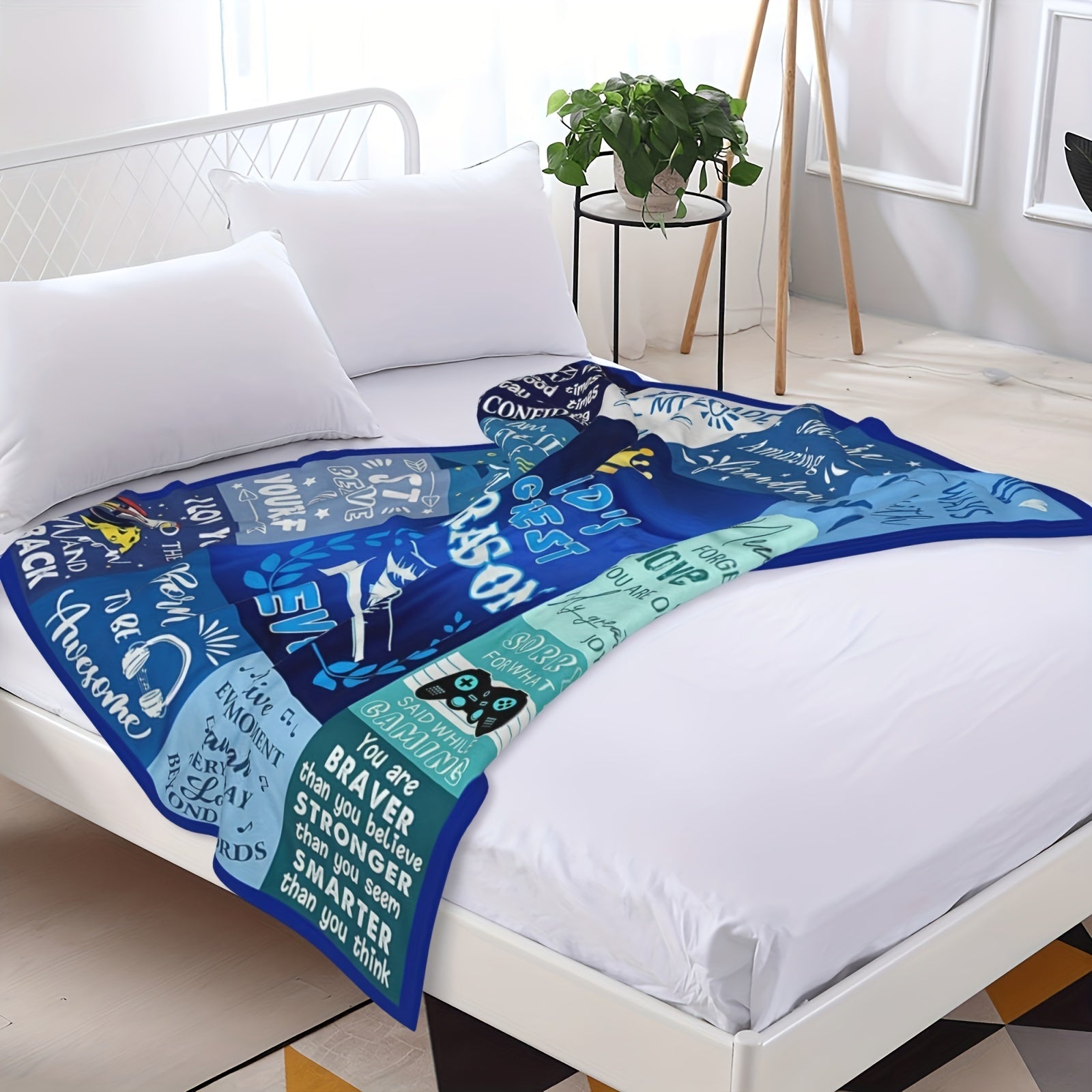 Cozy Flannel Throw Blanket for All Seasons Perfect Gift for Grandsons