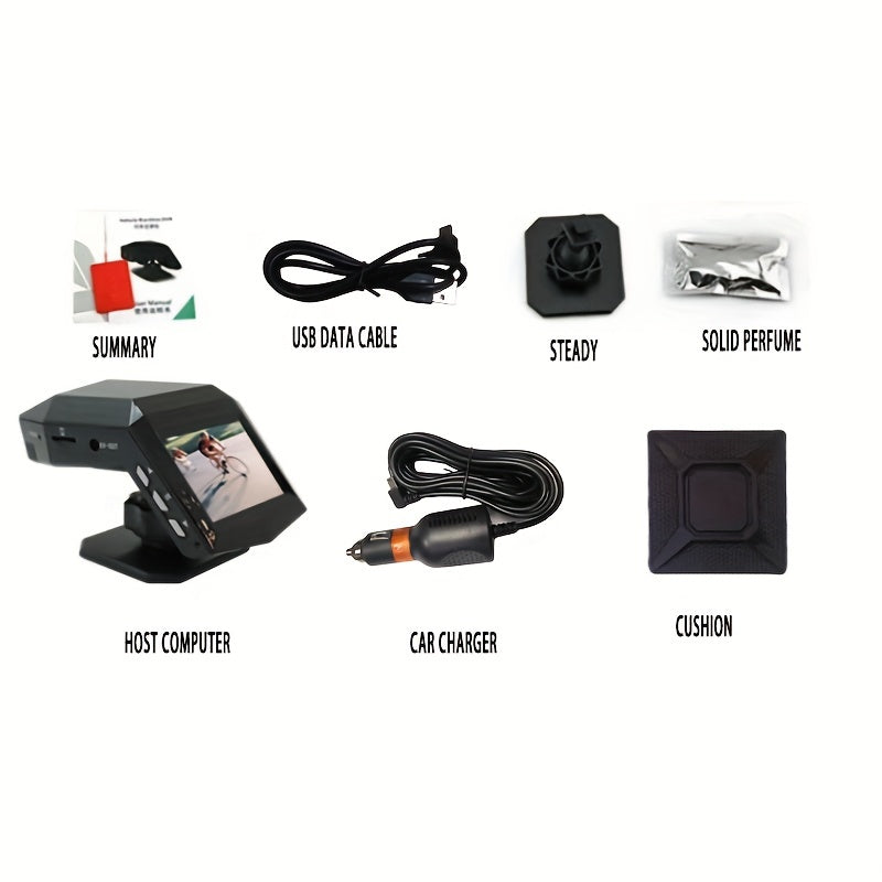 Car Dashboard Camera No Installation 2-Inch Screen HD Night Vision