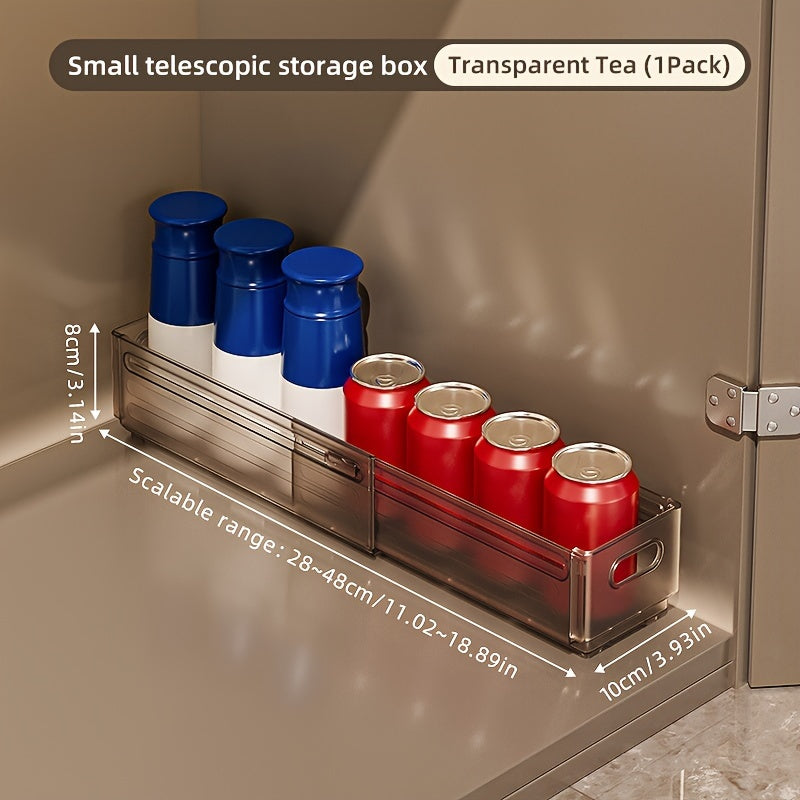 Caja de almacenamiento de ropa expandible con recipiente de plástico retráctil para cocina, dormitorio, baño y oficina