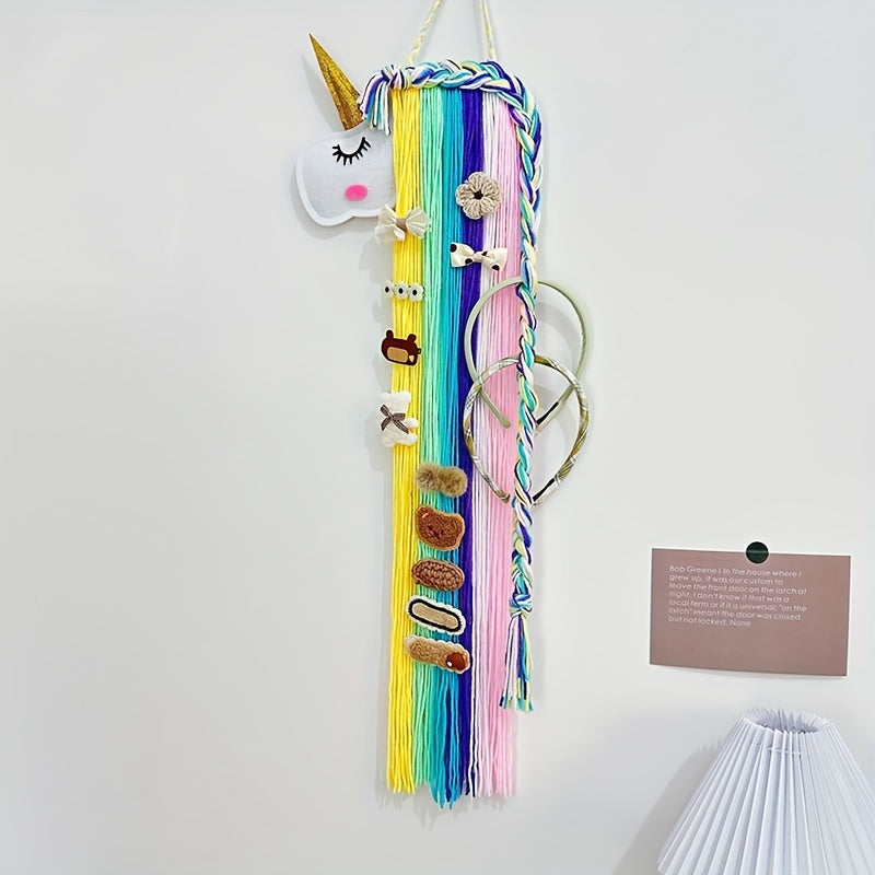 Felt Unicorn Organizer for Girls Hair Accessories Home Decor Storage