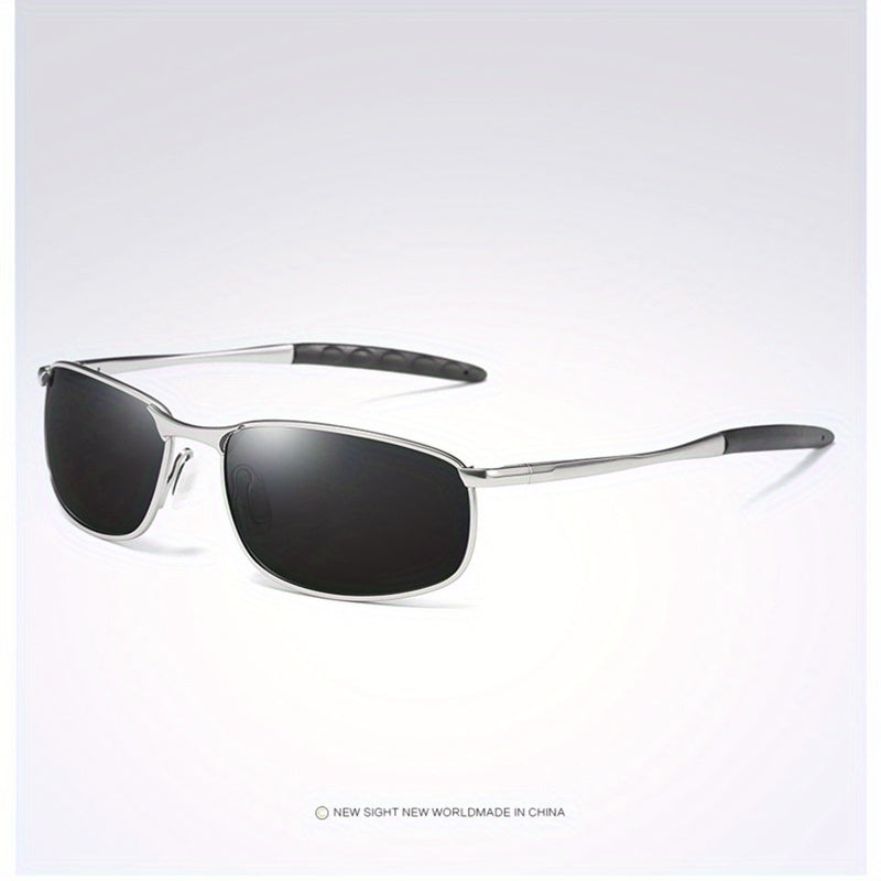 Men's Polarized Metal Frame Sunglasses for Driving and Sun Protection