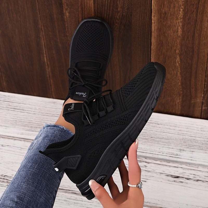Ayollar uchun engil slip-on sport poyabzali, nafas oladigan tarmoq materialli, pastki yuqori qism
