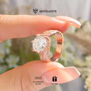 Sterling Silver Jewelry Set with Moissanite 3ct for Women Valentine's Day Wedding Gift