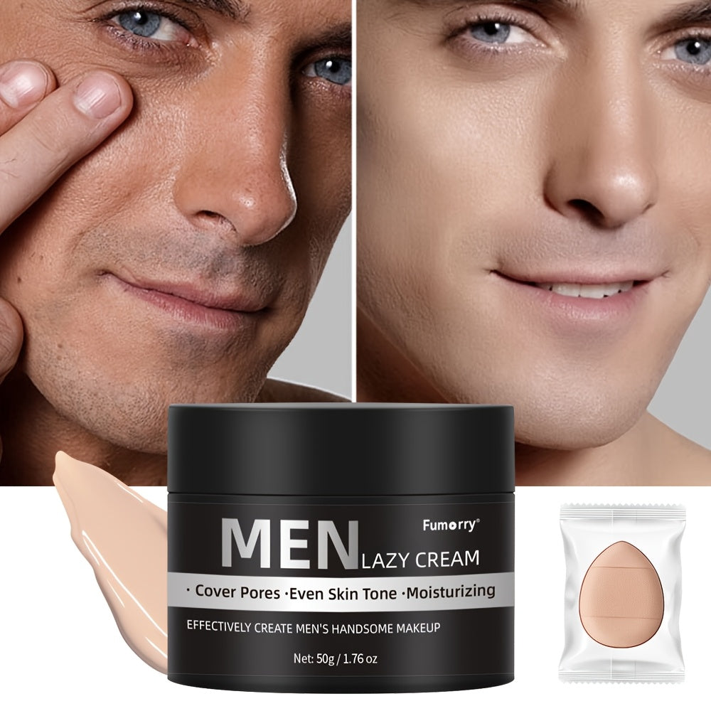 Men's Full Coverage Concealer Nude Look Waterproof Long-Lasting Hypoallergenic for Uneven Skin