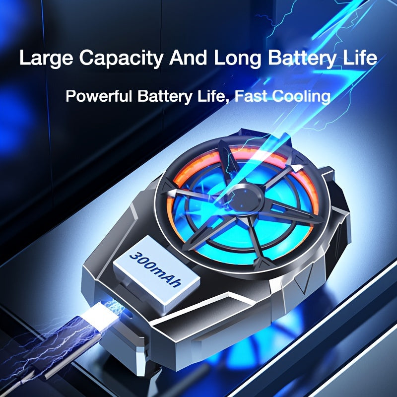 Smartphone Cooling Fan with Rechargeable Lithium-Polymer Battery 3-Speed Adjustable Quiet Operation