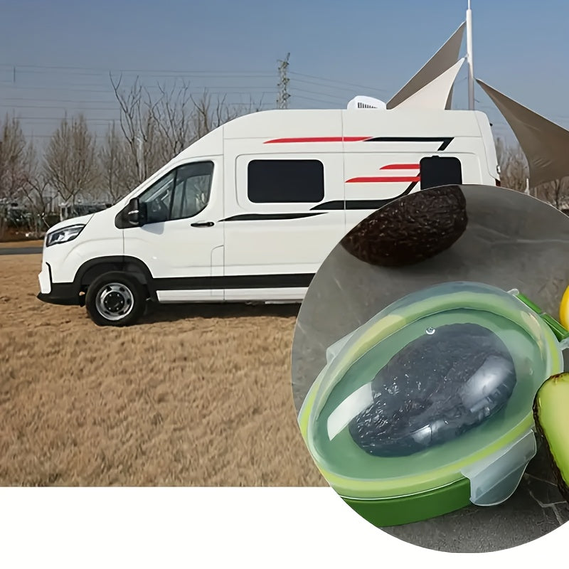 Contenedor de almacenamiento para aguacate Crisper, verde oscuro, reutilizable, organizador de nevera