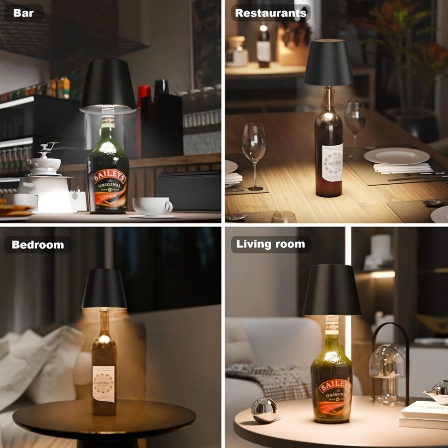 LED Bottle Light with Touch Control Dimmable Rechargeable for Parties and Decor