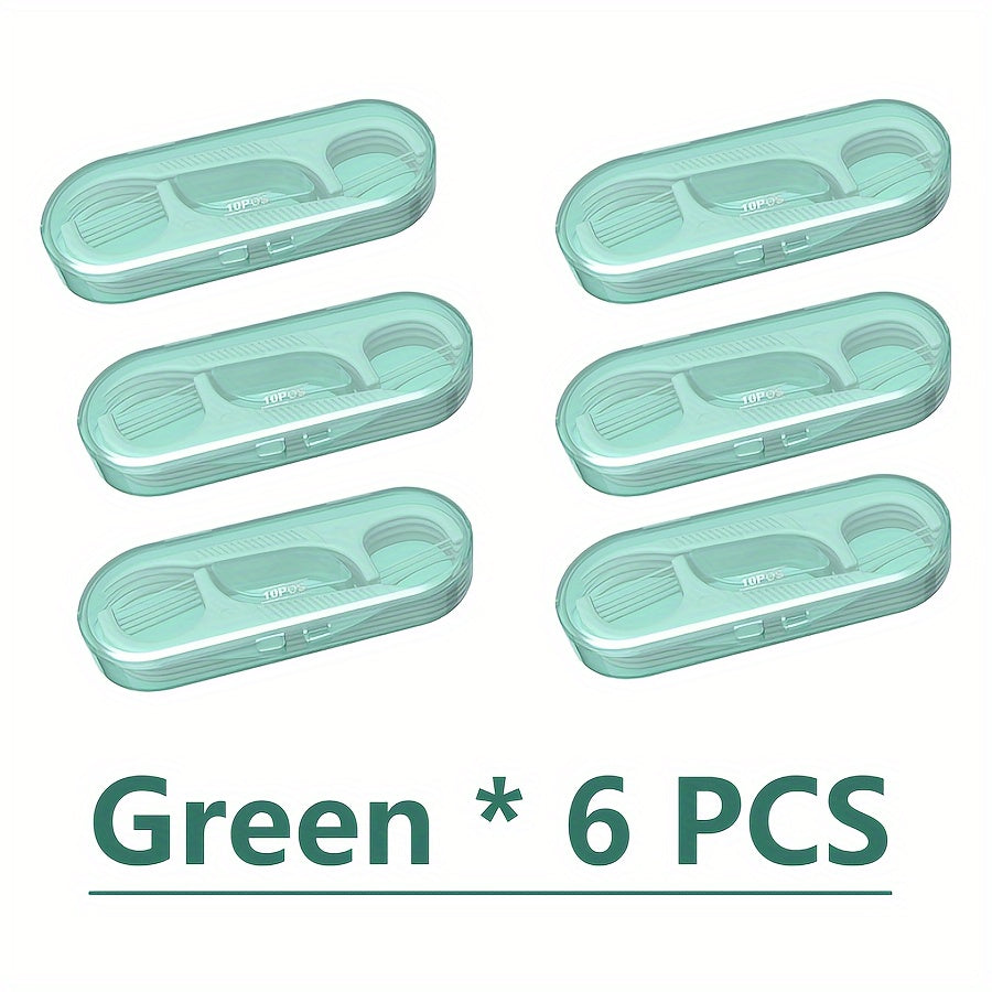 Double-Headed Dental Flosses with Toothpick Tips Pack of 10 Pink or White