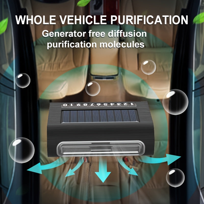 Автоматический очиститель воздуха для автомобиля на солнечной энергии с датчиком вибрации, фильтрация на 7 дней
