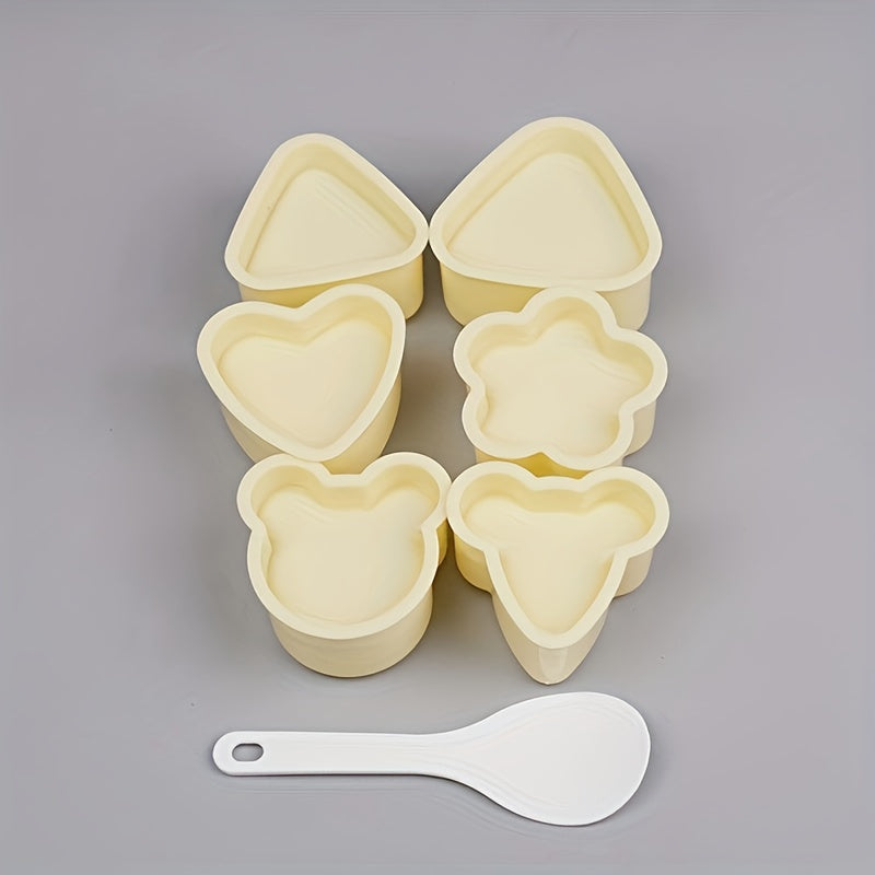 Set of 5 or 6 Rice and Vegetable Sushi Mold Kits for DIY Bento Lunches Kitchen Accessories