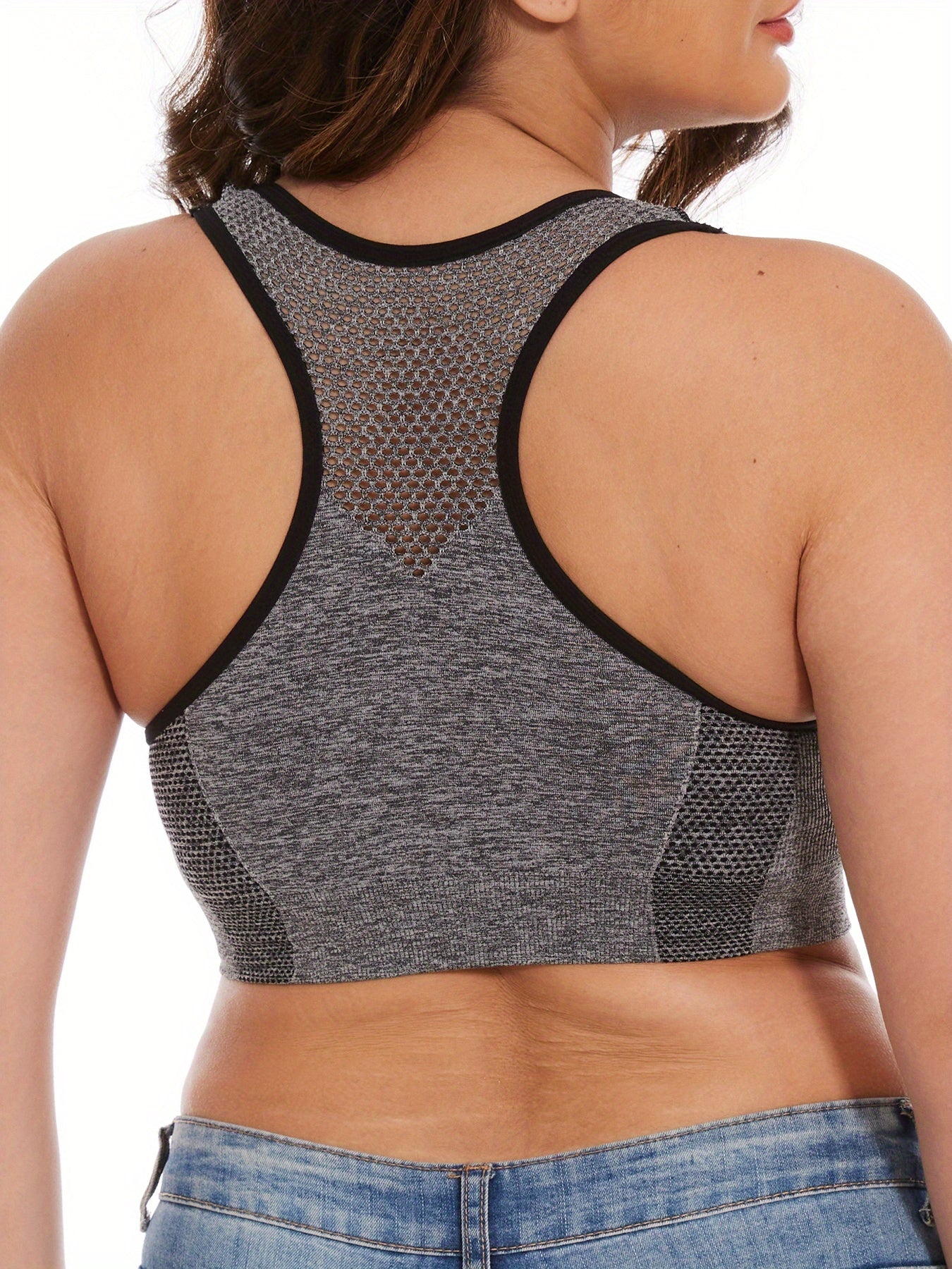 Women Breathable Seamless Sports Bras Plus Size Wireless Yoga Underwear Set