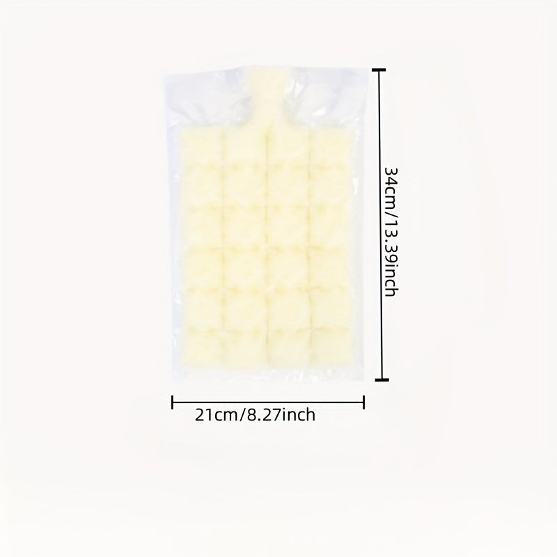 20 Pcs Plastic Self-Sealing Ice Cube Bags for Freezer, Passsion Fruit Design
